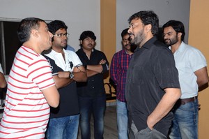 Chiranjeevi Watches Supreme Movie at Prasad Labs